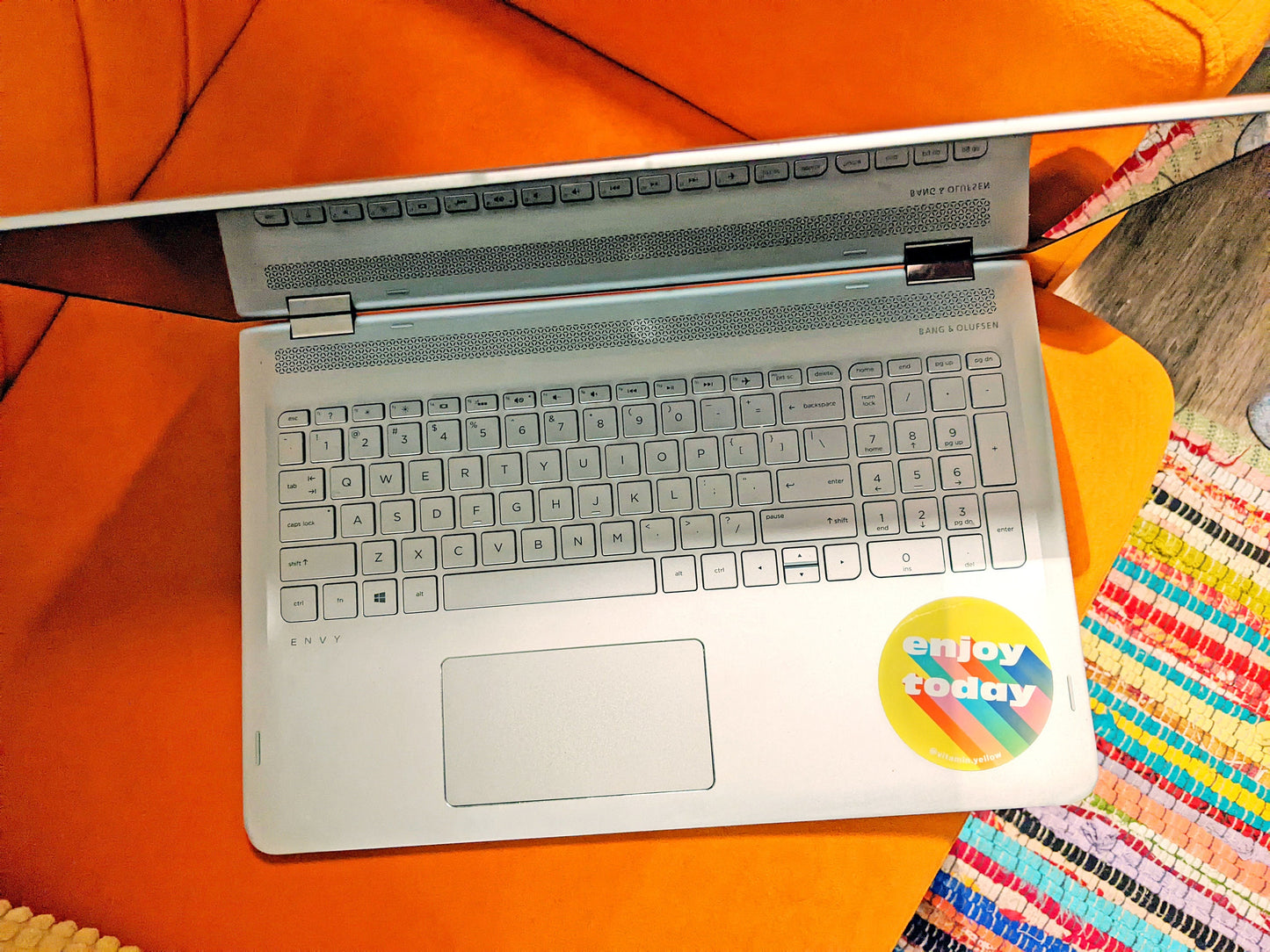 Colorful Enjoy Today Rainbow Sticker . Christian . Planner Sticker. Mental health Sticker. Stanley Cup Hydro Flask water bottle dec