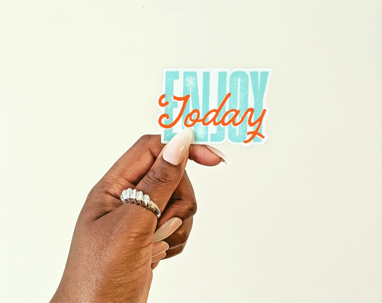 Enjoy Today Die Cut Mental Health Positive Christian Waterproof Sticker Decal.