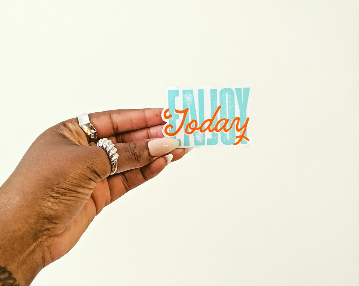 Enjoy Today Die Cut Mental Health Positive Christian Waterproof Sticker Decal.